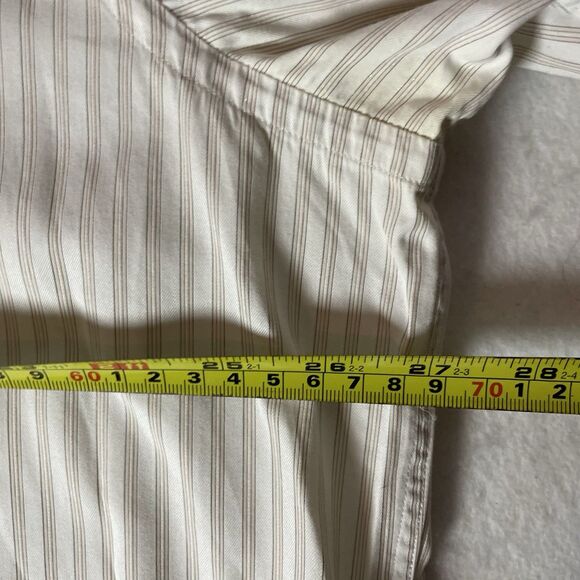 Canali Striped Dress Button Down Shirt Made in Italy Long Sleeve XXL 46/18 - Picture 5 of 7